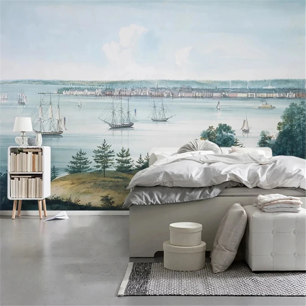 Custom European Retro Wallpaper Pastoral 3D Photo Wall papel mural wallpapers for living Room wall stickers house decor kitchen