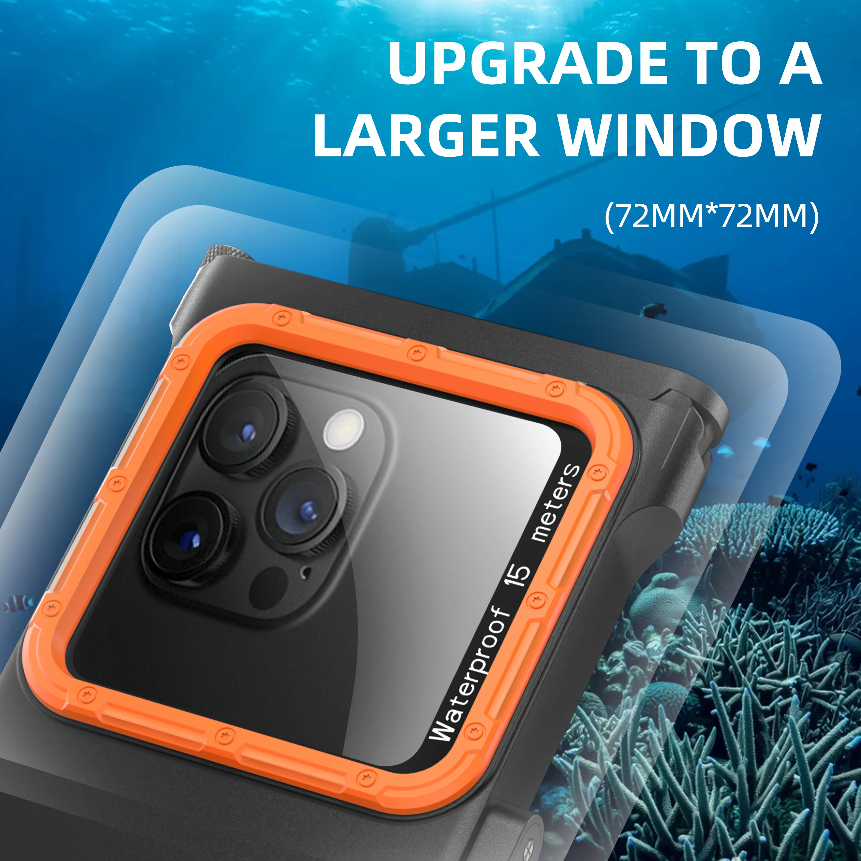 Shellbox Newly Upgraded Third-Generation Diving Bluetooth Remote Photography Is Suitable 6.9-Inch Waterproof Diving Phone Cases