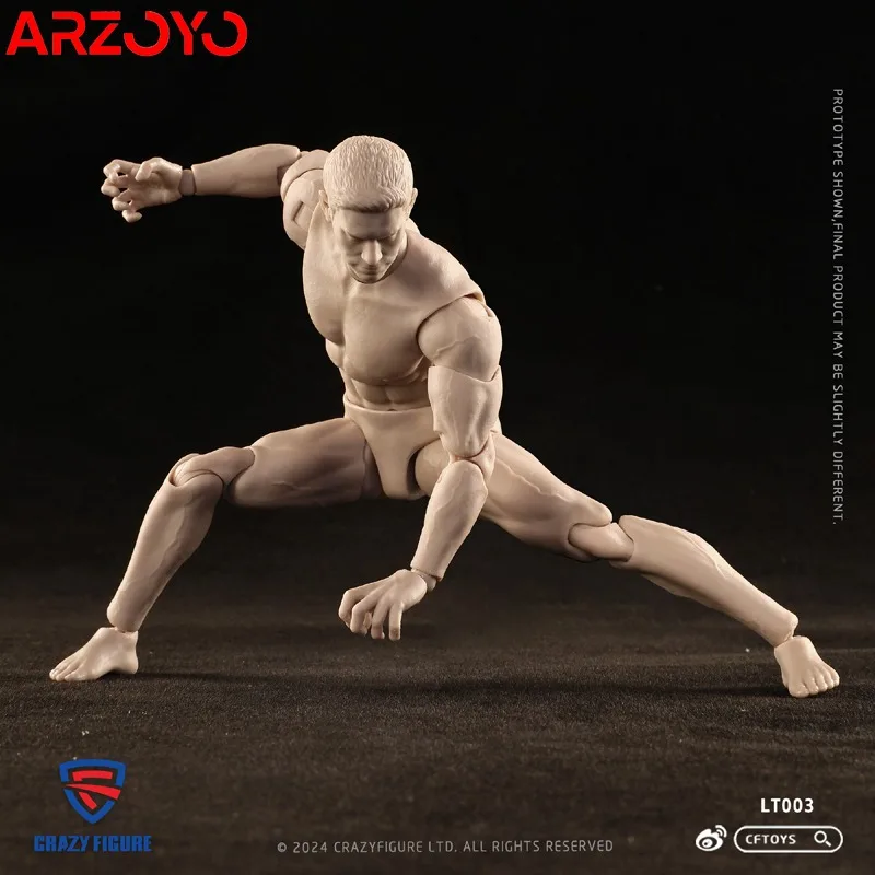 IN STOCK CFTOYS LT003 1/12 Scale Male Action Figure Body 6'' Super Flexible Male Joint Body with Head Sculpt for Collection