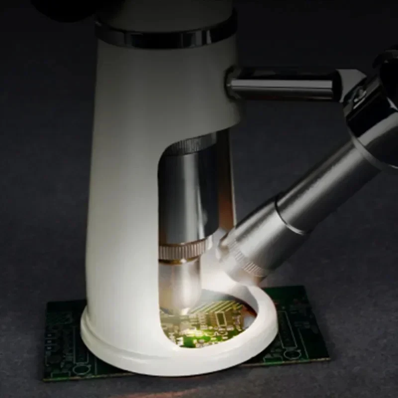 Upgr Magnifying Glass Scale Hundredfold Ruler Microscope With Lamp Tall To Measure 0x Mirror