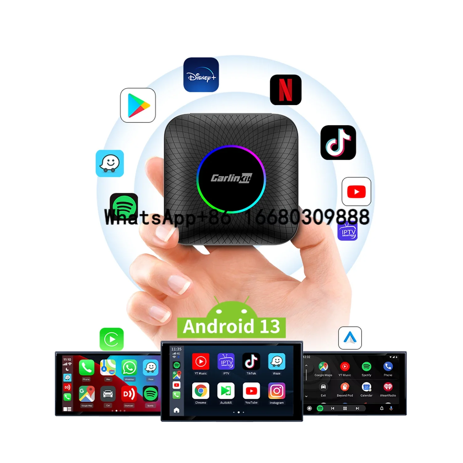 Carlinkit 4G+64GB car play box android auto car accessories ai radio carplay adapter android 13 android auto carplay