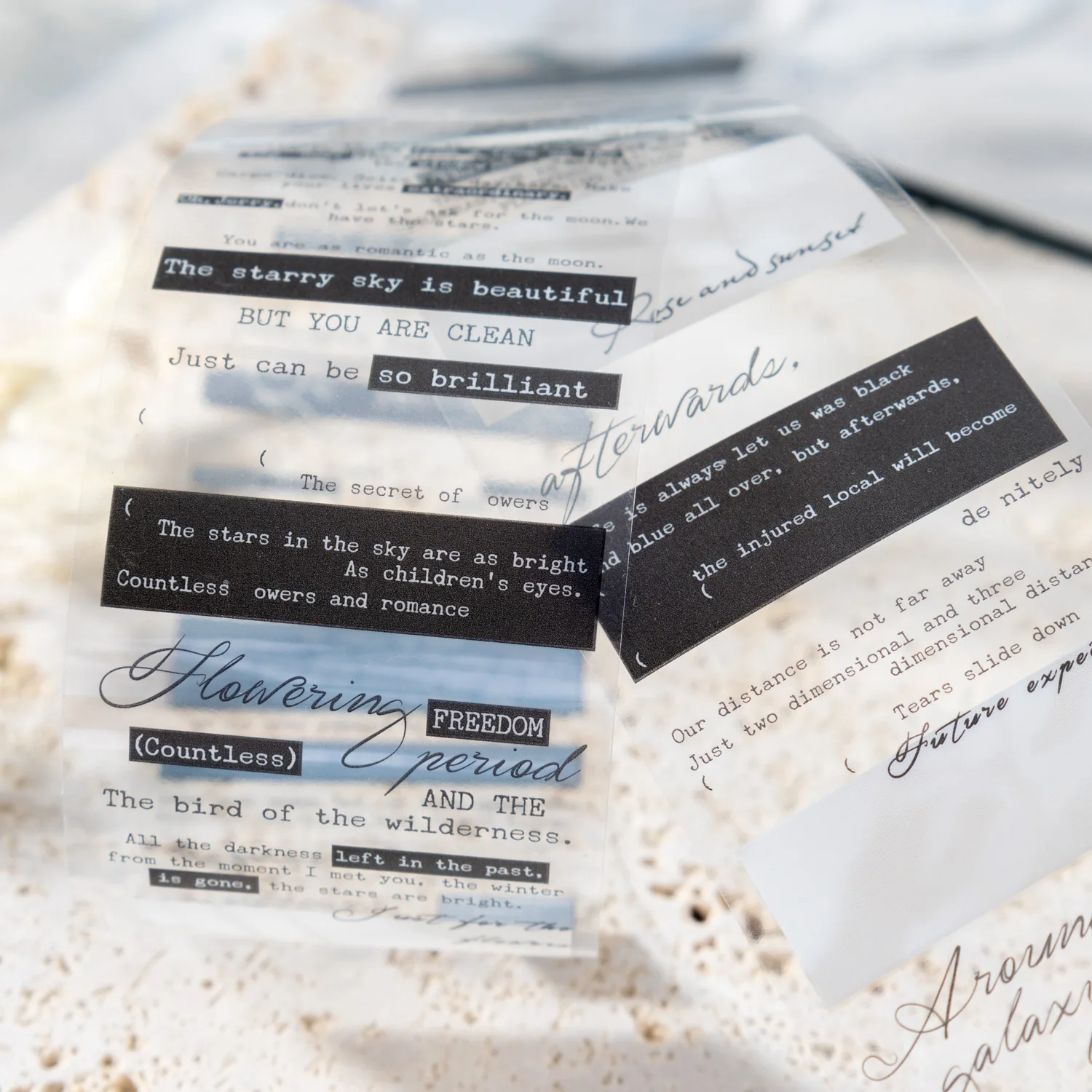 English Letters PET Washi Tape Set For Journaling Scrapbooking Crafting Cut Use As Decorative Stickers In Your Junk Journals