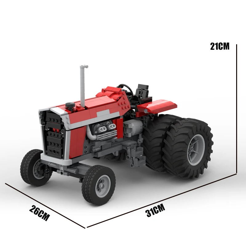 MOC 981 個シティテクニックエンジニアリング RC Mas Fergus1155 V8 トラクタートレーラーモデル DIY クリエイティブアイデア ChildToy ギフトテクノロジーブロック