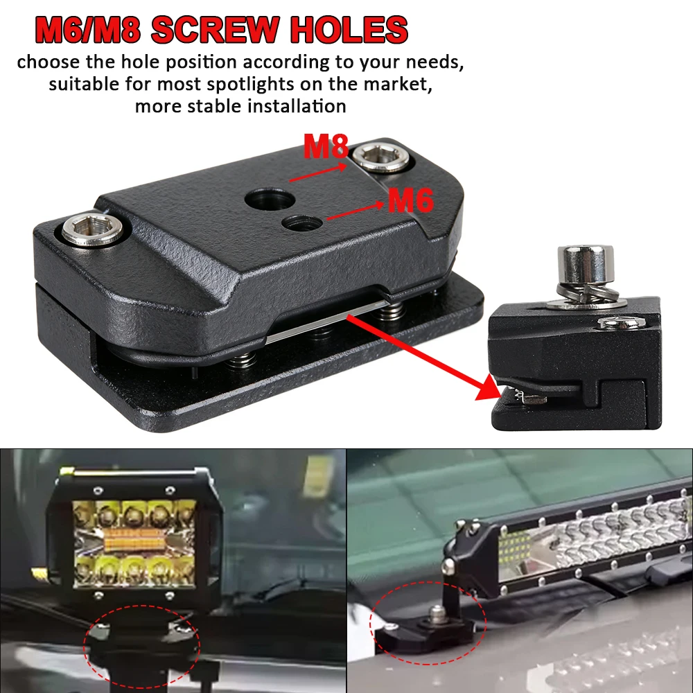 2Pcs LED Light Bar Mount Bracket For Car Off-Road 4X4 Spotlight Holder Clamp Headlight Stand Flood Lamp Mount
