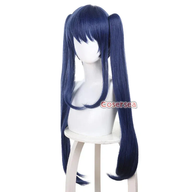 Cosersea ويندي مارفيل تأثيري الباروكات الجنية الذيل ويندي مارفيل 80 سنتيمتر طويل مستقيم الأزرق ذيل حصان شعر مستعار الاصطناعية الشعر مقاومة للحرارة