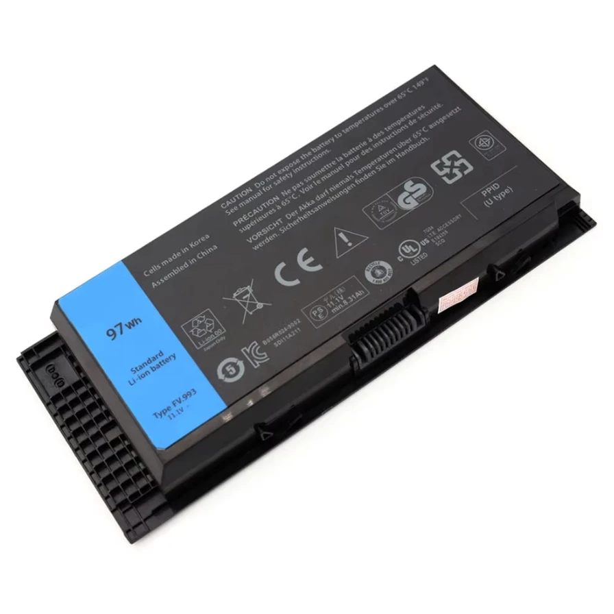 

Laptop Battery FV993 FJJ4W T3NT1 PG6RC N71FM R7PND OTN1K5 For Precision M6600 M6700 M6800 M4800 M4600 M4700 Series 11.1V/97Wh