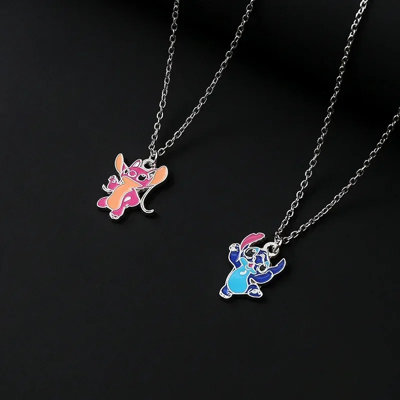 Disney Stitch Alliage Anime Pendentif Collier, Lovers Hip Hop, Cute Cartoon, Christmas Kawaii, Cool Festival Party, JOGifts