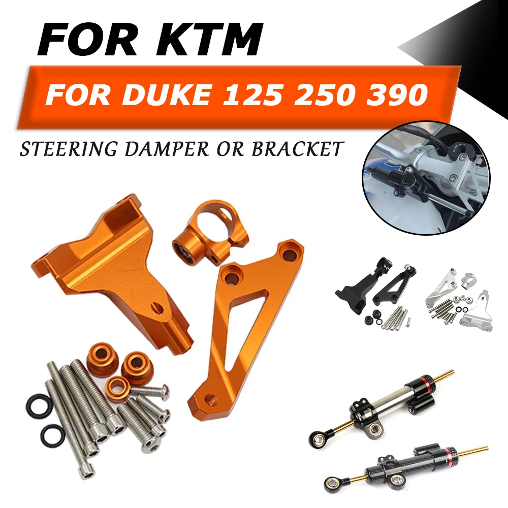 Motorcycle Steering Damper Stabilize Control Mounting Bracket Kit Support FOR KTM DUKE390 DUKE 390 DUKE 125 DUKE 200 Accessories