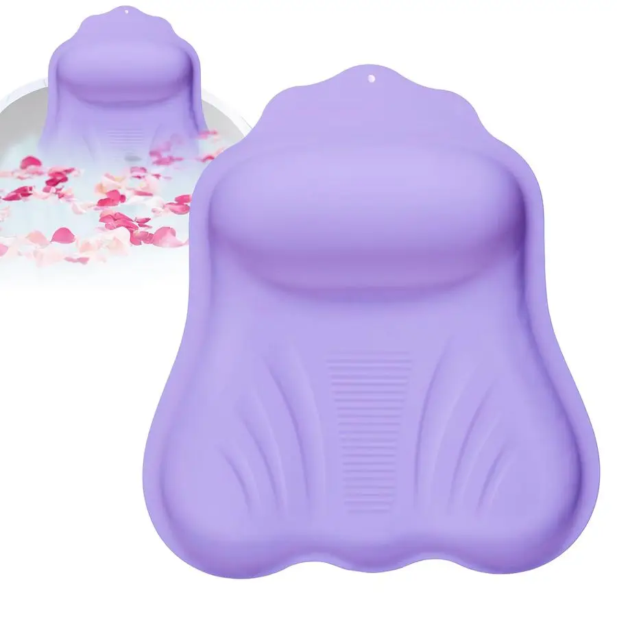 

Silicone Bath Pillow for Tub, New CloudSoft 4D AirCushion Bathtub Pillow for Head and Neck amp Back Support, Strong Suction Cups