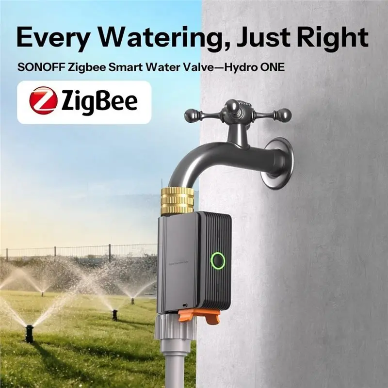 ABMR-Zigbee Smart Water Valve With Flow Meter G3/4 Automatic Irrigation Timer Water Data Insights App Remote Control