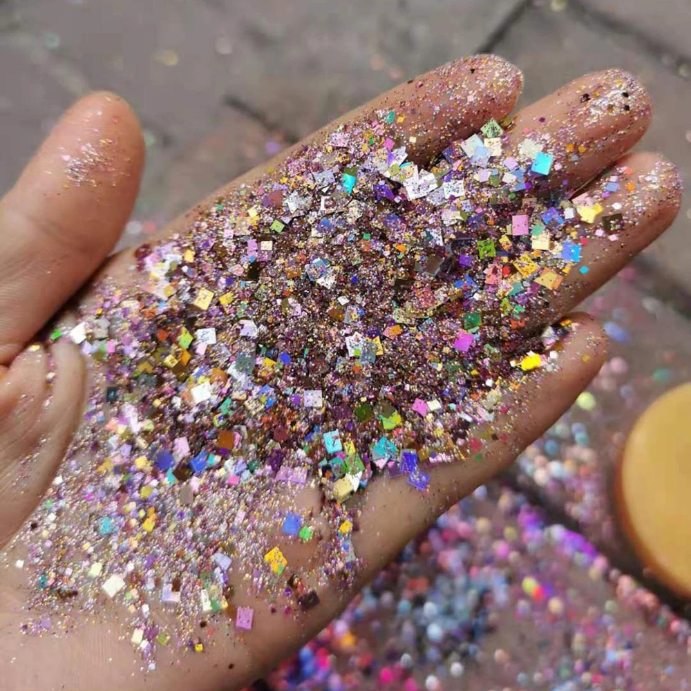 

Holographic Glitter Set Shining Sugar Mix Color Shape Nail Glitter Hot Sale Dust Powder For Nail Art Decorations Tools 12PCS/Set