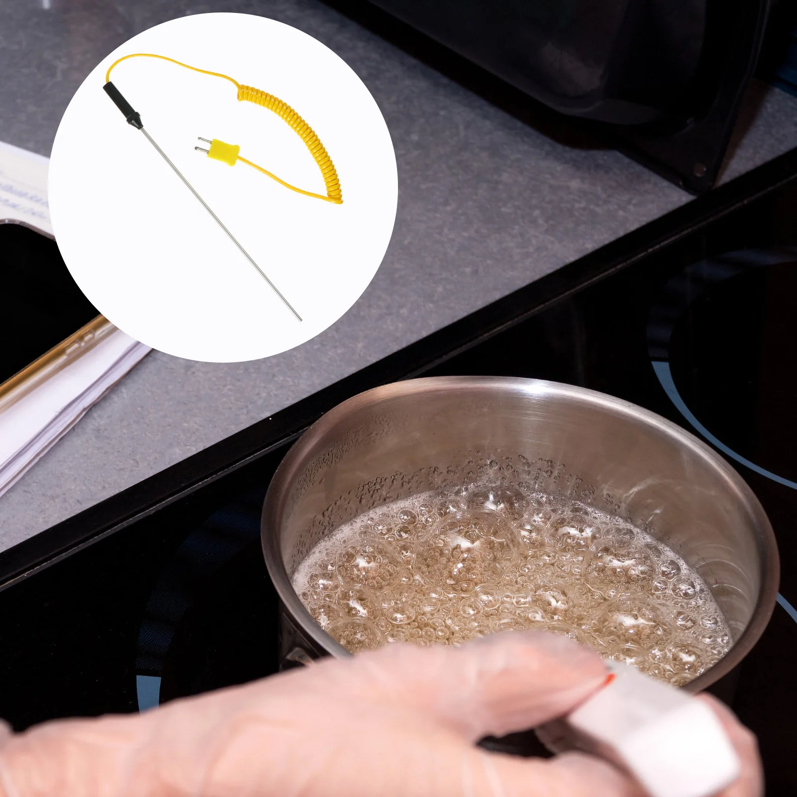 

K-Type Thermocouple Stainless Steel Probe Temperature Sensor for Digital Thermometer Industrial Engine Exhaust Monitoring