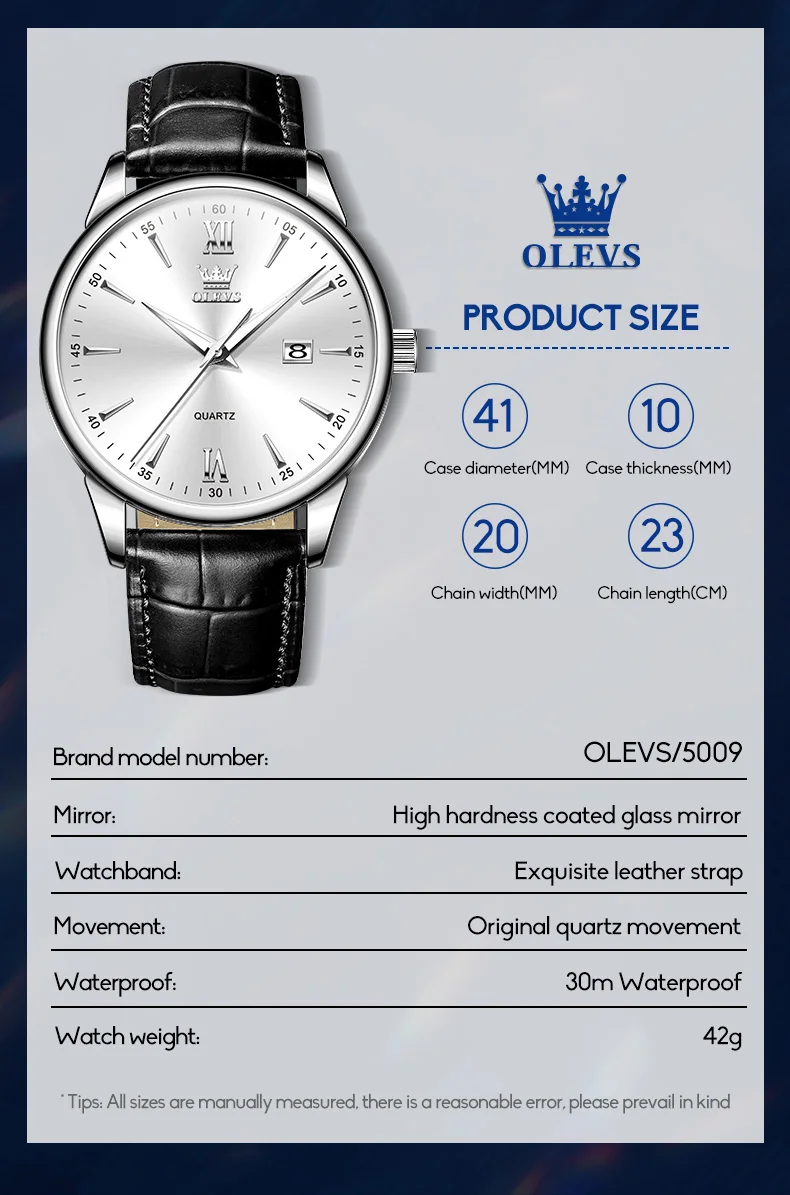 OLEVS High Quality Watch for Men Fashion Leather Strap Casual Male Watch Waterproof Calendar Luminous Quartz Men\'s Wrist Watches