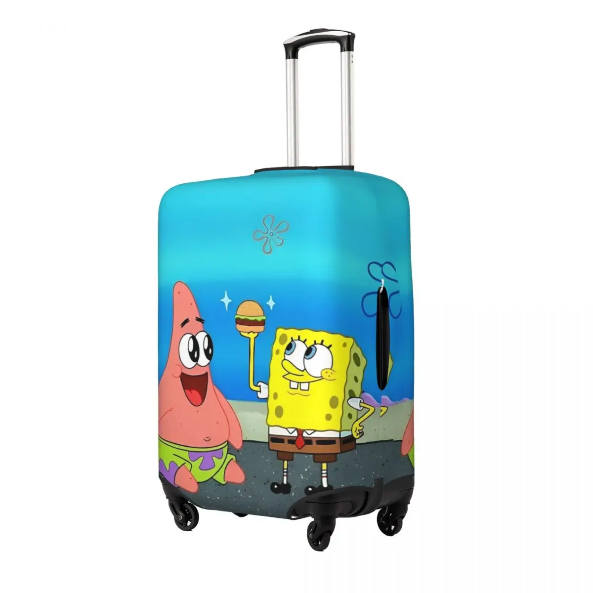 Cartoon SpongeBob SquarePants Suitcase Cover Cruise Trip Holiday Strectch Luggage Accesories Protector