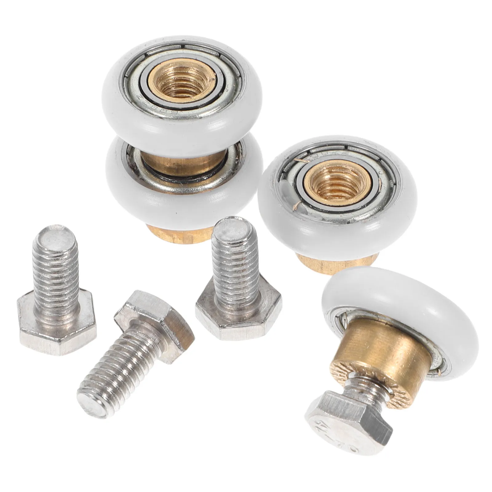 

4Pcs Sliding Glass Door Silent Pulley Bathroom Shower Door Roller Smooth Silent Room Hardware Replacement