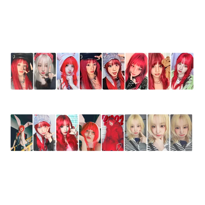 8PCS Kpop Lomo Cards SOLO Photocard First Album Photo Print Cards Red Fashion Postcard Set Fans Collection