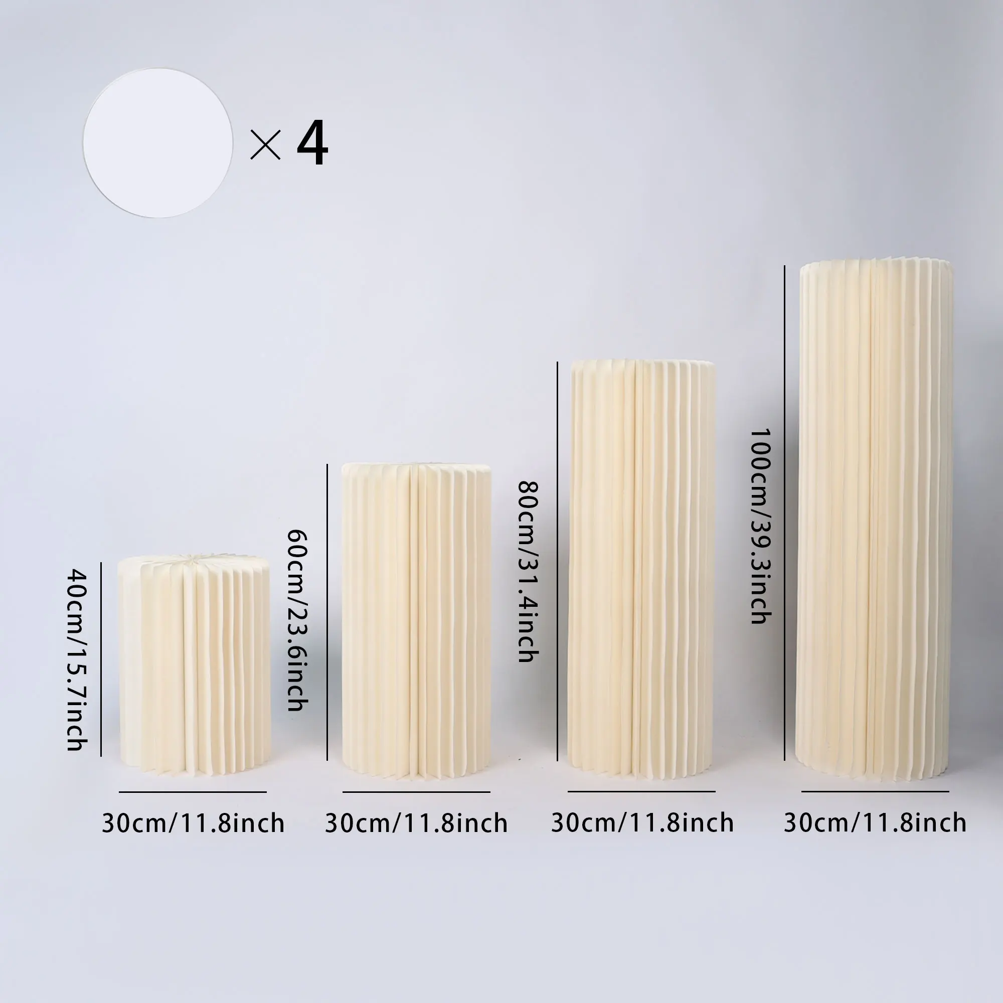 Opvouwbare Papieren Taartstandaard Voor Bruiloftsverjaardagsfeest Kolom Etalage Cilinder Bruiloft Desserttafel Banketdecor