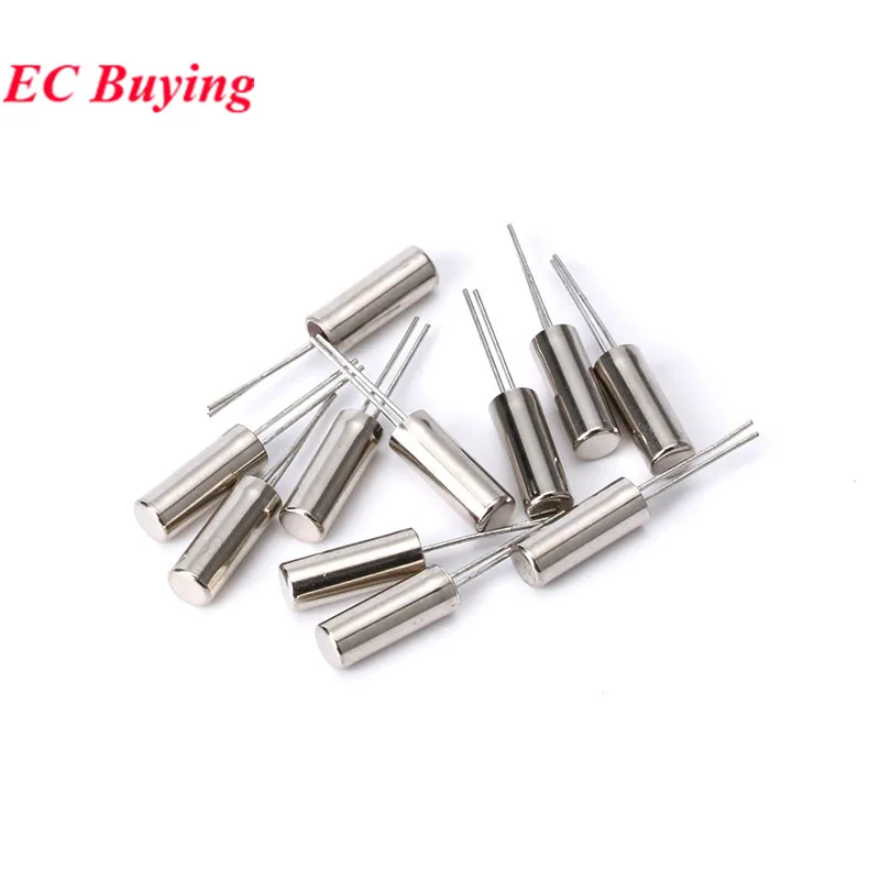 10Pc-100Pcs 32.768KHz 32.768 KHZ 32.768K Hz 32768 Crystal Oscillator 4MHz 7.6MHz 12MHz 24MHz 2x6 3x8mm Cylinder Quartz Resonator
