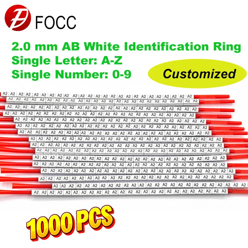 1000/5000pcs 2.0mm White Identification Ring Print Cable Marker Tube Wire Markers Customized Marking Sleeve Cable Identification