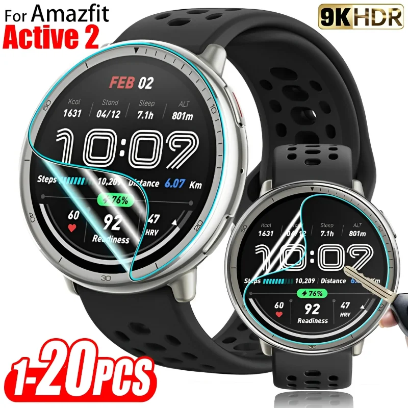 Мягкая гидрогелевая пленка 1-20 шт. для Amazfit Active 2, защитная пленка от царапин, изогнутая мягкая защитная пленка для AmazfitActive2