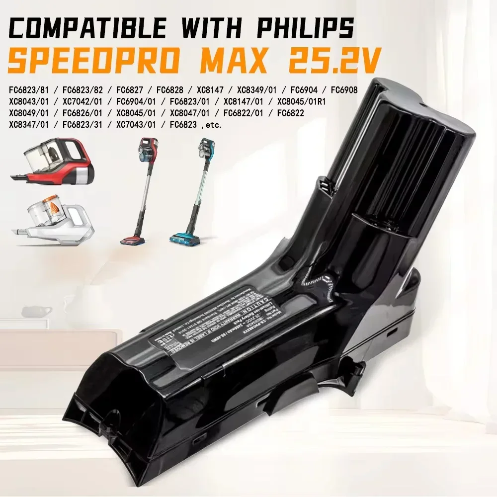 

25.2V Replacement Battery For Philips SpeedPro Max Aqua Stick Cordless Vacuum XC8055/01 XC8045/01 XC8043/01 XC8347/01 XC8349/01