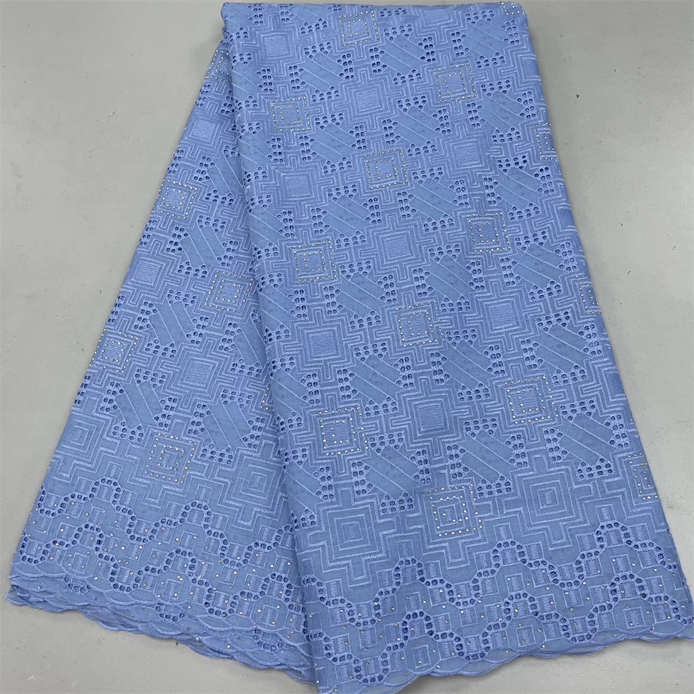 

Африканская нигерийская кружевная ткань с резьбой и дырками, 100% хлопок, швейцарская вуаль, кружевная вышивка для женского платья