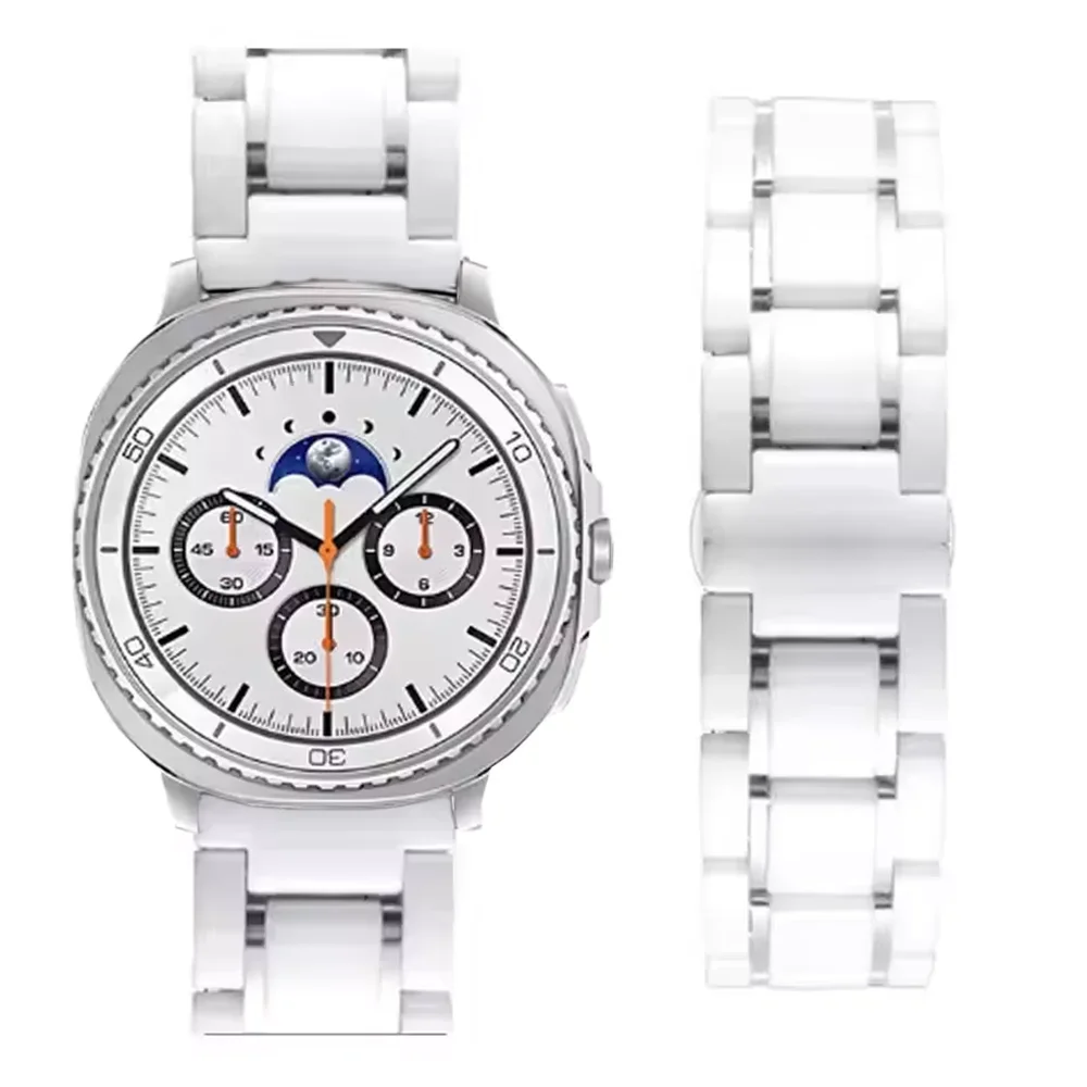 Metallarmband für Samsung Galaxy Watch 8-7 Ultra 47 mm, Keramik-Sport-Metallarmband, Armband für Galaxy Watch 8 Classic 46 mm Band