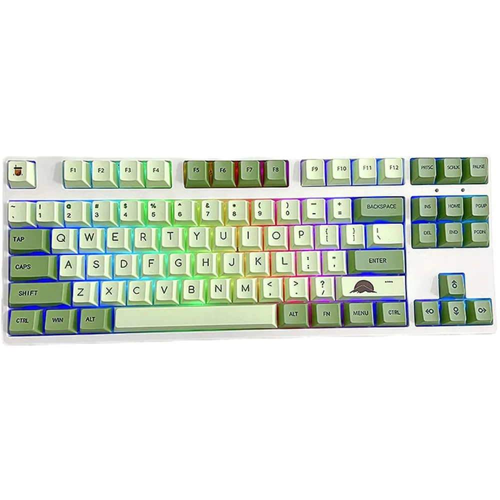 Matcha mechanical keycaps with factory height suitable for wireless keyboards such as HI75 61 84 96 98 99 104 F87