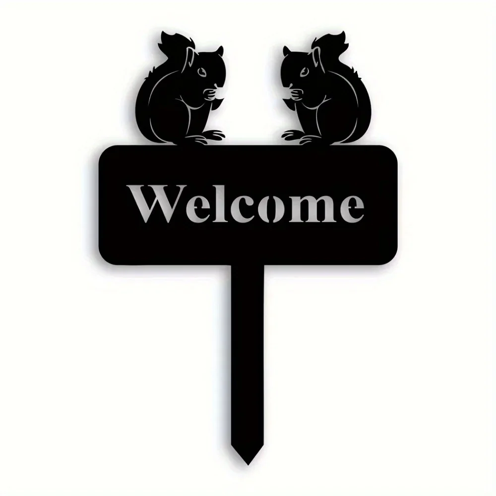 CIFbuy™ Iron Squirrel Metal Wall Art Outdoor Rustproof Yard Decor Gift