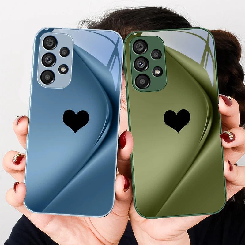 

Gradient black heart For Samsung S 22 S8 S9 S10 20 U ltra S21 Pro S22 Plus S23 FE S24 Ultra S25 Edge S25Ultra Glass Phone Case