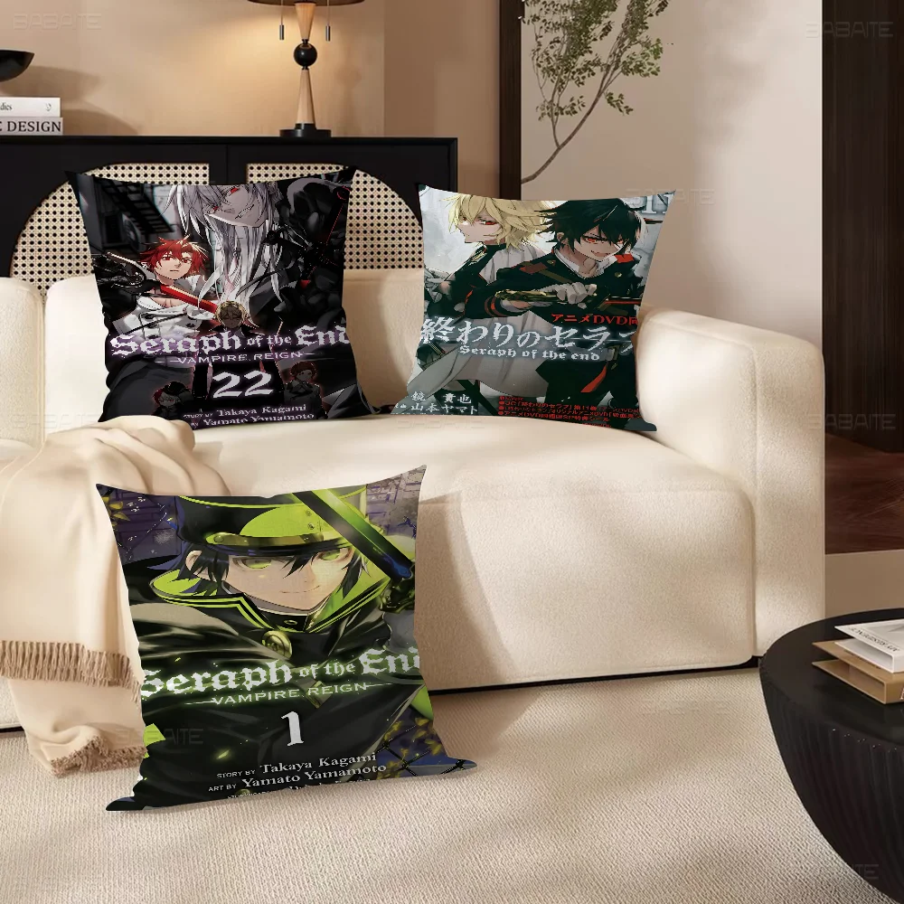 

S-Seraph Of The End Personalized Pillow Cover Kids Bedroom Wild Party Decor Pillowcase kid Birthday shower Gift