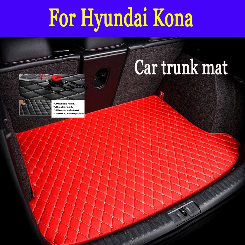

Коврики в багажник автомобиля для Hyundai Kona Kauai OS 2018 ~ 2022 водонепроницаемые аксессуары для интерьера