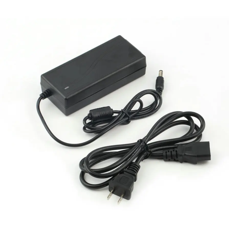 50pcs/lot AC100V-240V input Converter Adapter For DC 12V 5A output Power Supply Charger +power cable for SMD LED Light