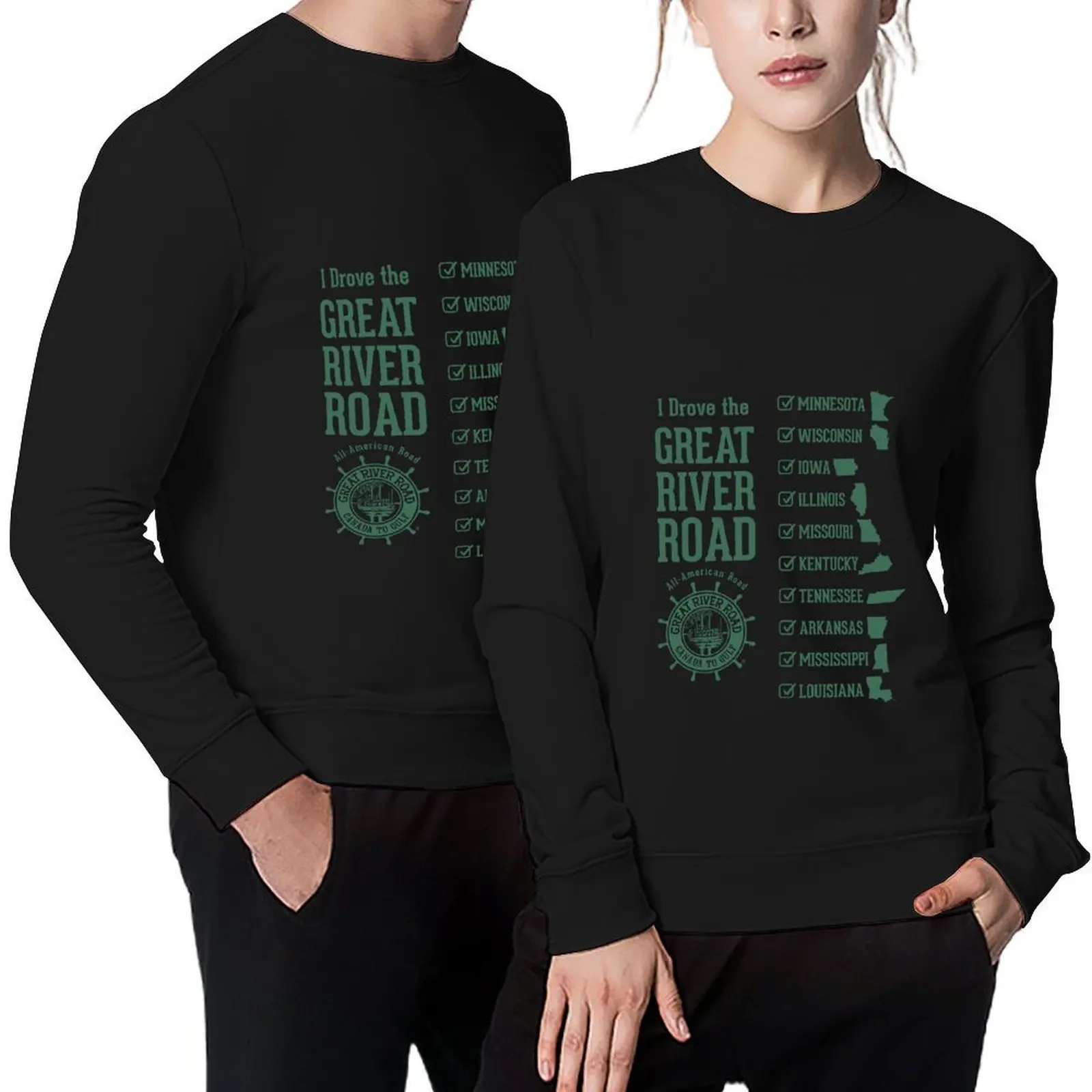 

I Drove the GRR - State Checklist - Green Pullover blouse men clothes mens clothing sweatshirts
