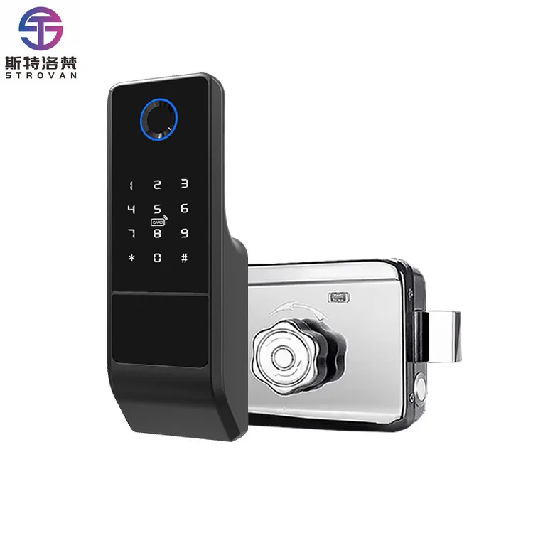

ZXHK TTlock WIFI Smart Door Lock Outdoor Waterproof Fingerprint Deadbolt Smart Rim Gate Lock