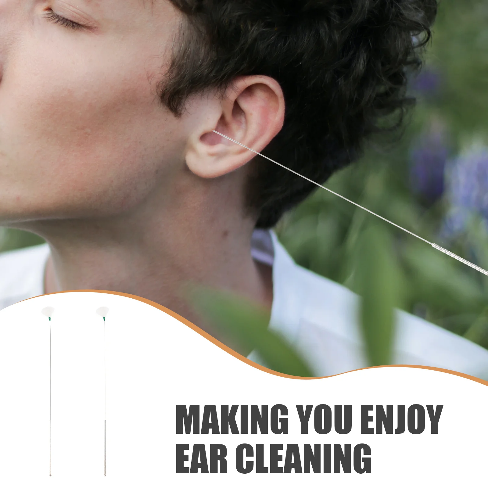 

Набор из 2 шт., инструменты для чистки ушной серы из нержавеющей стали, противоскользящая стойкость для безопасного удаления ушной серы, гигиены, ухода за здоровьем