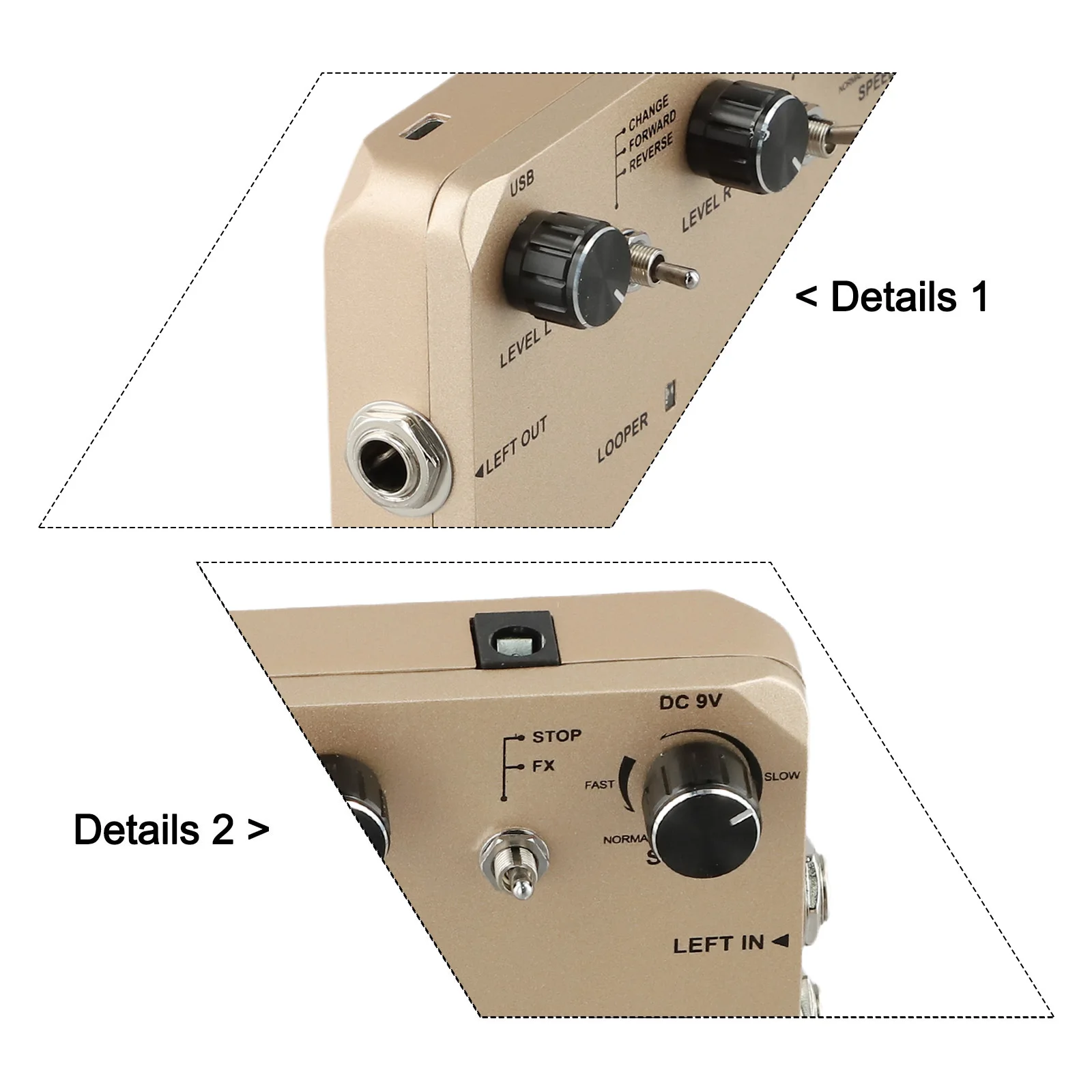 Electric Guitar Looper by Rowin 11 Sound Options 10 Minutes Looping Duration and Heavy Duty Footswitch for Seamless Use