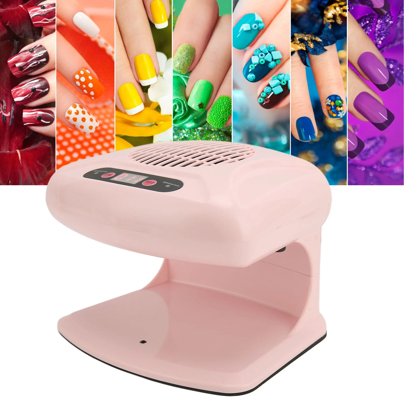 300W Professional Hot & Cold Air Nail Art Dryer Automatic Infrared Sensor Manicure Cleaner For Nail Polish Fast Curing Nail Lamp