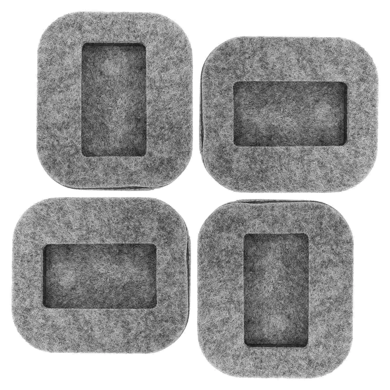 Borracha Rolo Pad Cadeira Pés Protector, Móveis Cup Caster, Coasters mesa, Rodas, Acessório de plástico, 4 pcs