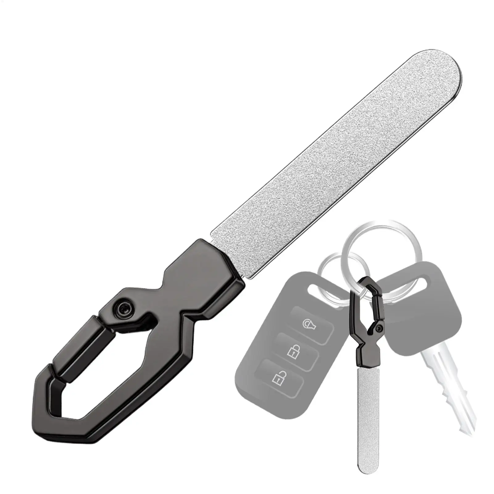 Stainless Steel Nail Files Manicure Pedicure Grooming with Keychain For Professional Finger Toe Nail Care Tools