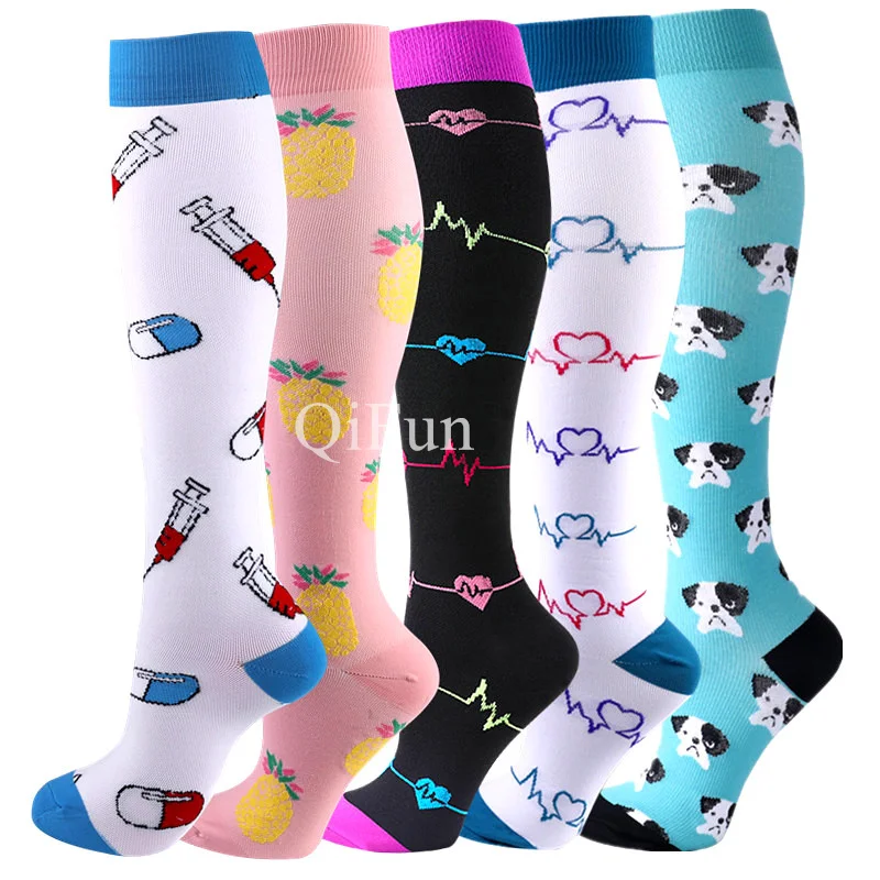 New Compression Socks Men Best Graduated Athletic 20-30 Mmhg Nursing Socks Fit For Running Flight Travel Compression Sport Socks