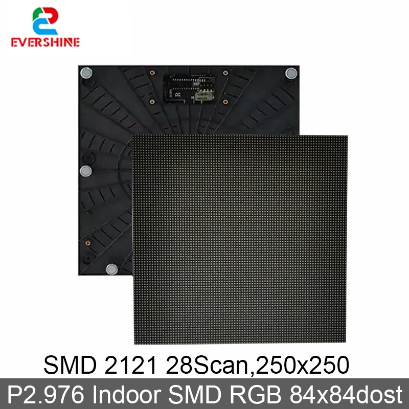 DIY LED Full-color Indoor P2.976 Matrix Module Size 250x250mm 84x84Pixel Display Screen SMD2121Light 28Scan Billboard Video Wall