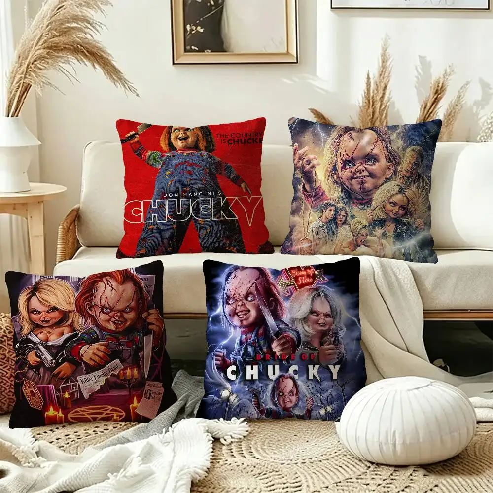 Classic Horror Movie Chucky Pillow Cushion Cover Pillowcase Living Room Sofa Home Decor Customized