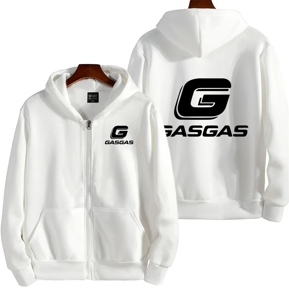 GasGas Racing Motorcycle Team Men Zip Up Hoodie Spring Autumn Fashion Male Sweatshirt 2024 New Sport Women Jacket Coats