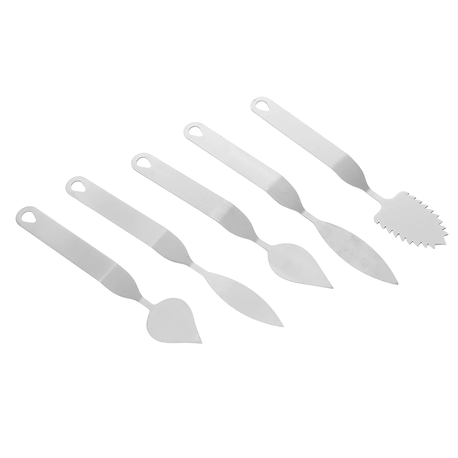 

5pcs Knife Baking Tools Chocolate Scraper Mousse Cake Spatula Cutter For Cream Toner Leaf Mold Kitchen Bar Tool