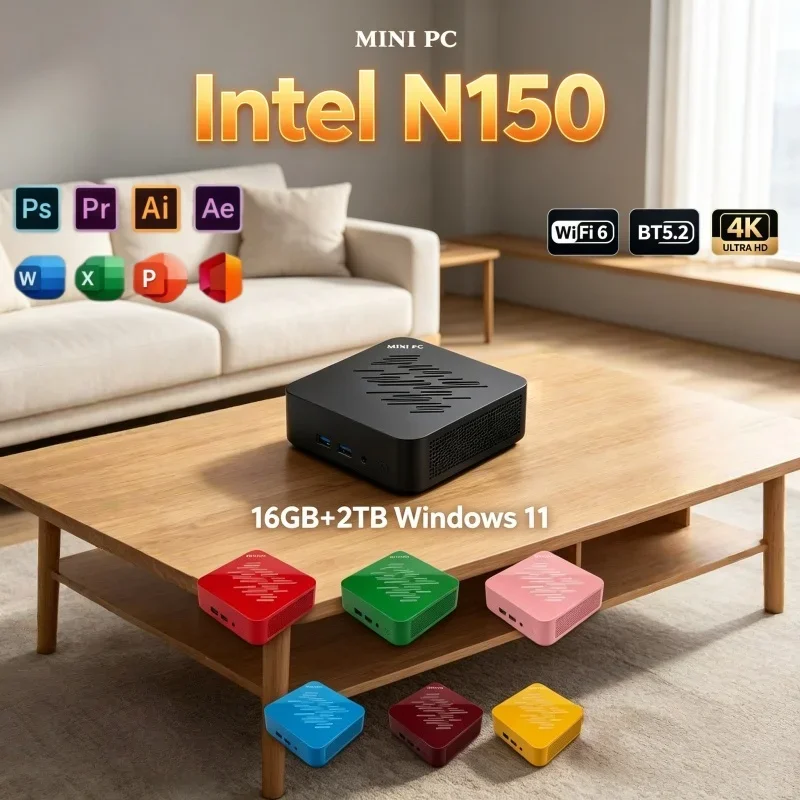 2026-multi-function-mini-gaming-tiny-desktop-intel-n150-processor-win11-16gb-ram-optional-2tb-ssd-wifi6-bt52-for-travel-office