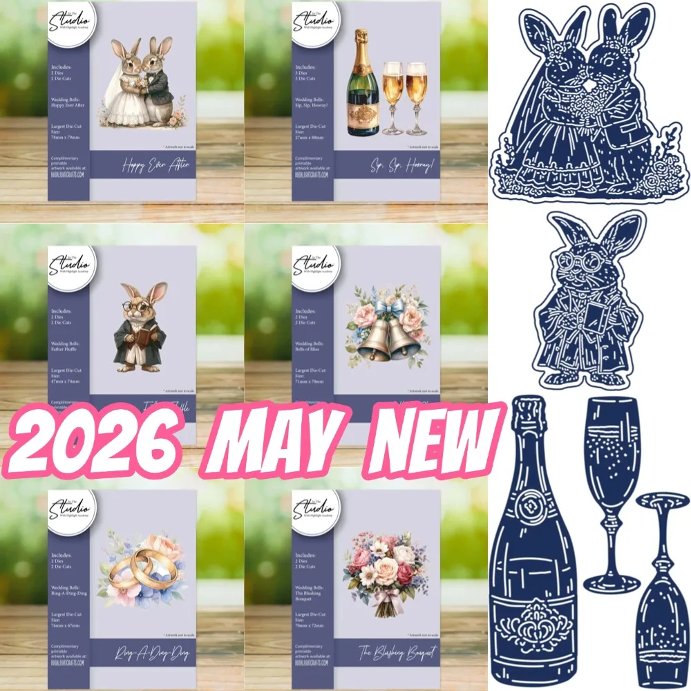 ring, champagne 2026 New Metal Cutting Dies For DIY Scrapbooking Crafts Maker Photo Album Template Handmade Decoration