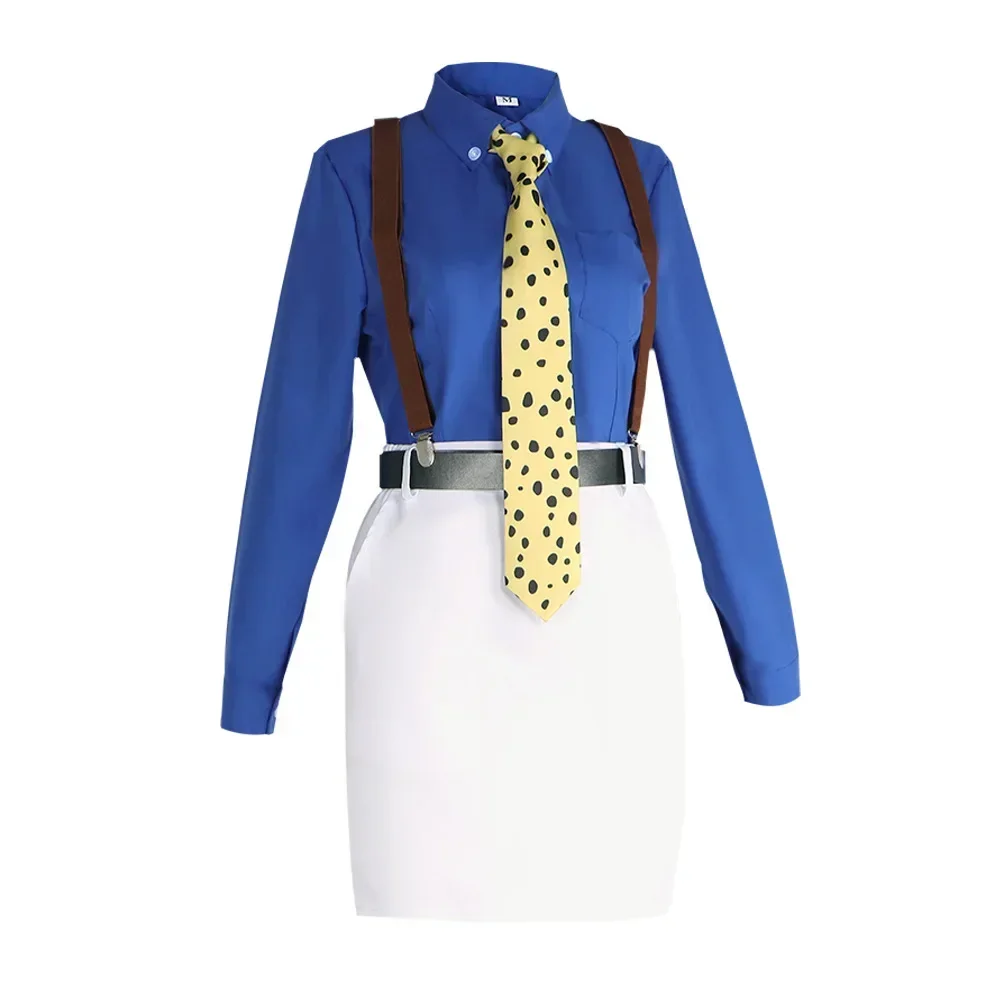 2026   WENAM Nanami Kento Cosplay Costume Women's Shirt Slim Fit Skirt with Tie Suspender Glasses Nanami Kento Women JJK Costume