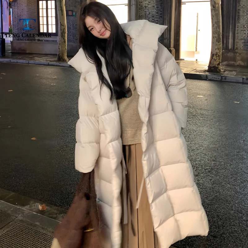 เสื้อแจ็คเก็ตฤดูหนาวแบบเกาหลี รุ่นยาว สไตล์ลำลอง อเนกประสงค์ หนา อุ่น แบบเสื้อเบรด สำหรับผู้หญิง สไตล์ใหม่ปี 2025