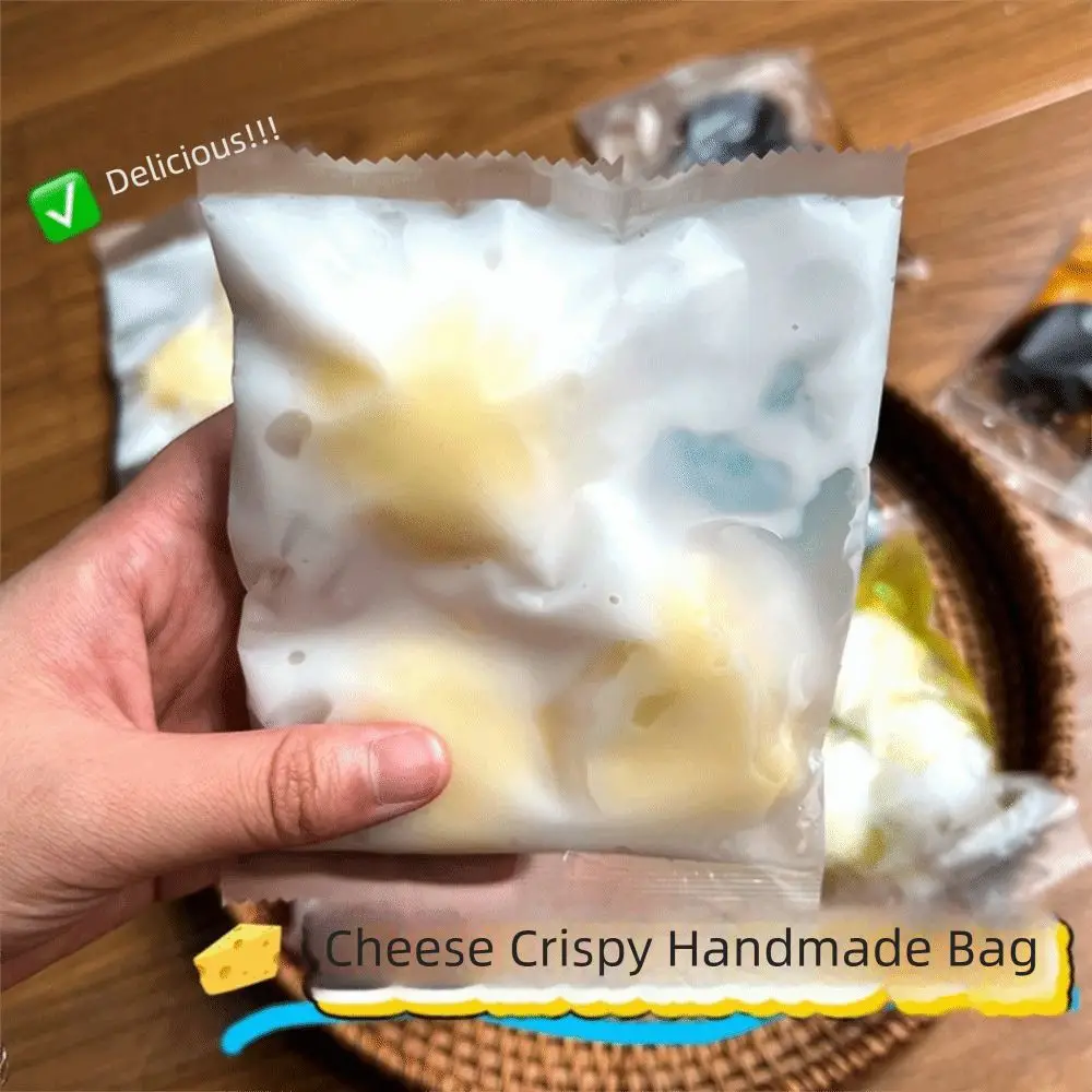 Wax Coating Crispy Handmade Ball Round Ball Crunch Sound Sensory Dumpling Squishy Handmade Pinch Fidget Squeeze Bag Desktop Gift